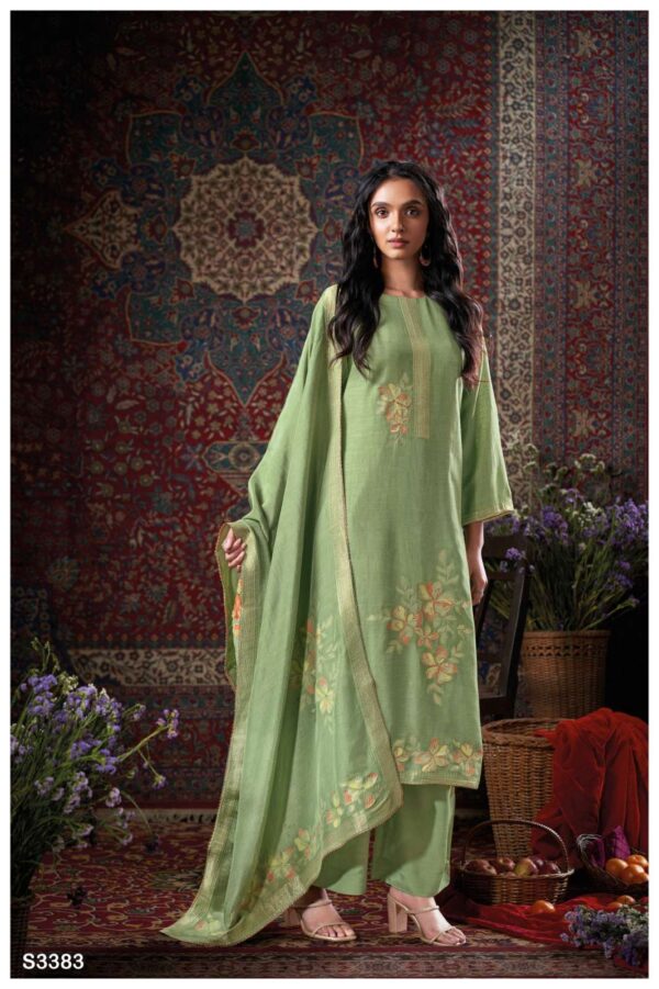My Fashion Road Ganga Fashion Hamna Fancy Jacquard Designs Latest Suit | S3383 – A