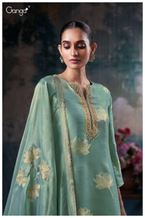 My Fashion Road Ganga Fashion Ishra Premium Designer Bemberg Silk Latest Suit | S3739 – A