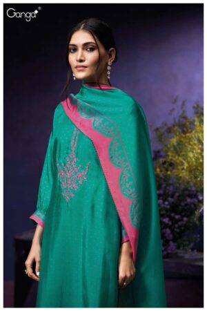 My Fashion Road Ganga Fashion Jade Pure Bemberg Exclusive Ladies Suit | S3890 – B