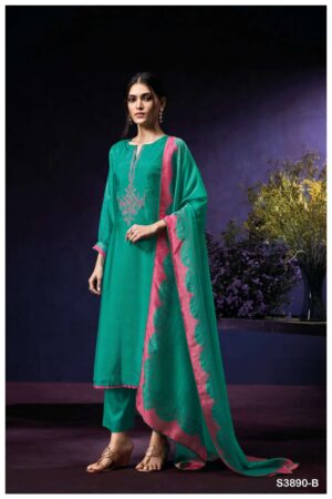 My Fashion Road Ganga Fashion Jade Pure Bemberg Exclusive Ladies Suit | S3890 – B