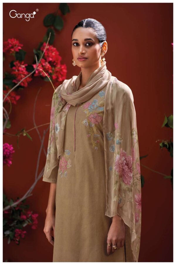 My Fashion Road Ganga Fashion Jessa Premium Designs Cotton Satin Suit | S3870 – C