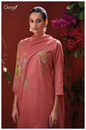 My Fashion Road Ganga Fashion Jessa Premium Designs Cotton Satin Suit | S3870 – A