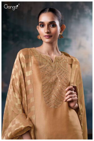 My Fashion Road Ganga Fashion Jovina Latest Designer Jacquard Suit | S3742 – A