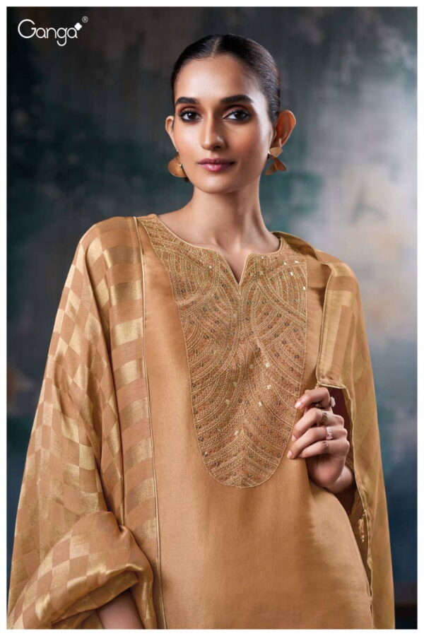 My Fashion Road Ganga Fashion Jovina Latest Designer Jacquard Suit | S3742 – A