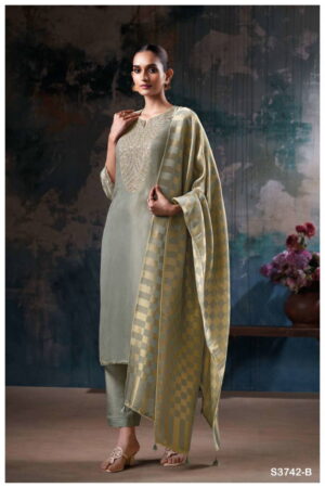 My Fashion Road Ganga Fashion Jovina Latest Designer Jacquard Suit | S3742 – B