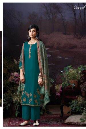 My Fashion Road Ganga Fashion Mahani Pure Pashmina Fancy Winter Suit | C2293