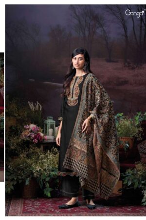 My Fashion Road Ganga Fashion Mahani Pure Pashmina Fancy Winter Suit | C2296