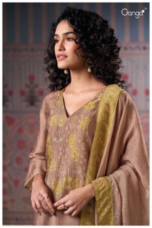 My Fashion Road Ganga Fashion Malina Pure Bemberg Silk Premium Designs Suit | S3159-B