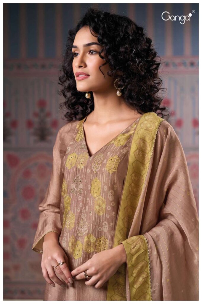My Fashion Road Ganga Fashion Malina Pure Bemberg Silk Premium Designs Suit | S3159-B