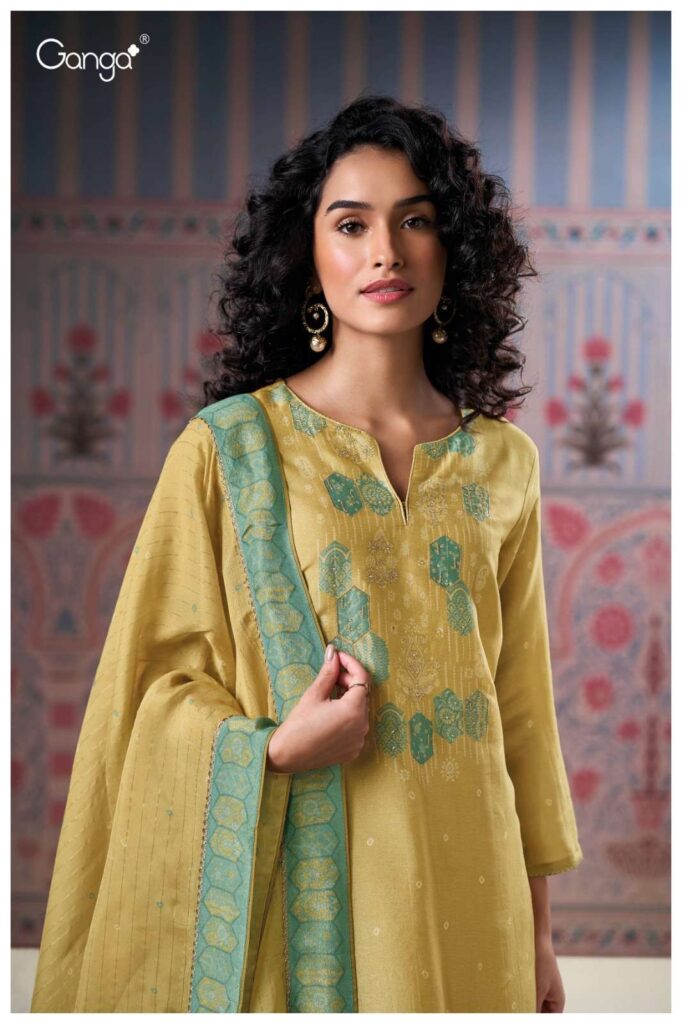 My Fashion Road Ganga Fashion Malina Pure Bemberg Silk Premium Designs Suit | S3159-D