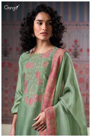 My Fashion Road Ganga Fashion Malina Pure Bemberg Silk Premium Designs Suit | S3159-A