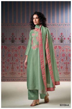 My Fashion Road Ganga Fashion Malina Pure Bemberg Silk Premium Designs Suit | S3159-A