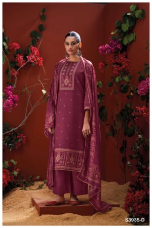 My Fashion Road Ganga Fashion Naadia Fancy Cotton Satin Ladies Dress | S3935 – D