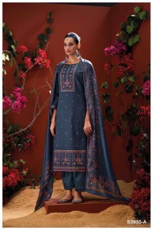 My Fashion Road Ganga Fashion Naadia Fancy Cotton Satin Ladies Dress | S3935 – A