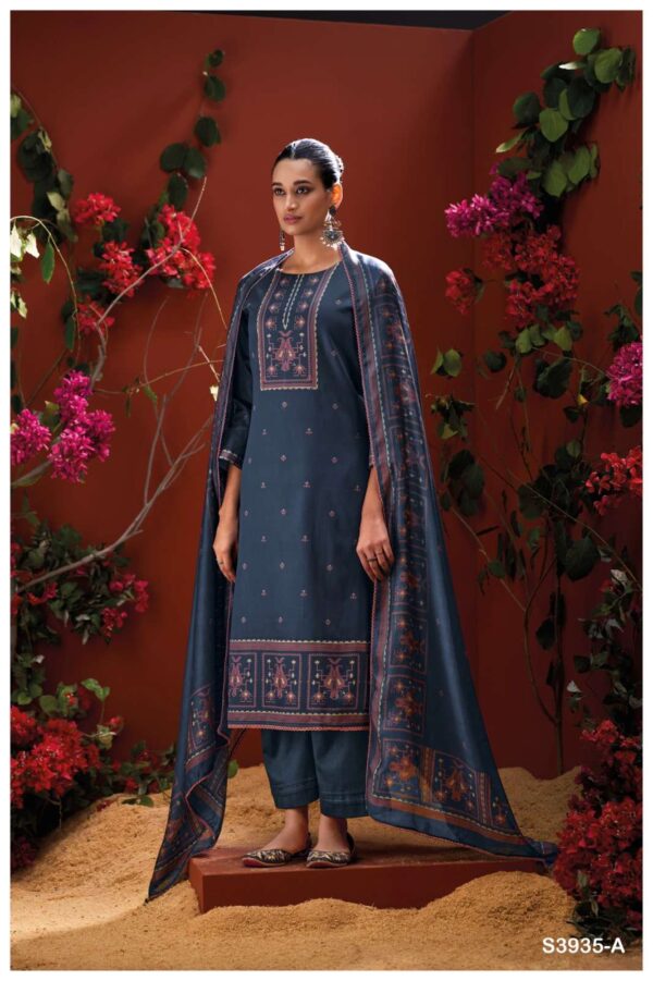 My Fashion Road Ganga Fashion Naadia Fancy Cotton Satin Ladies Dress | S3935 – A