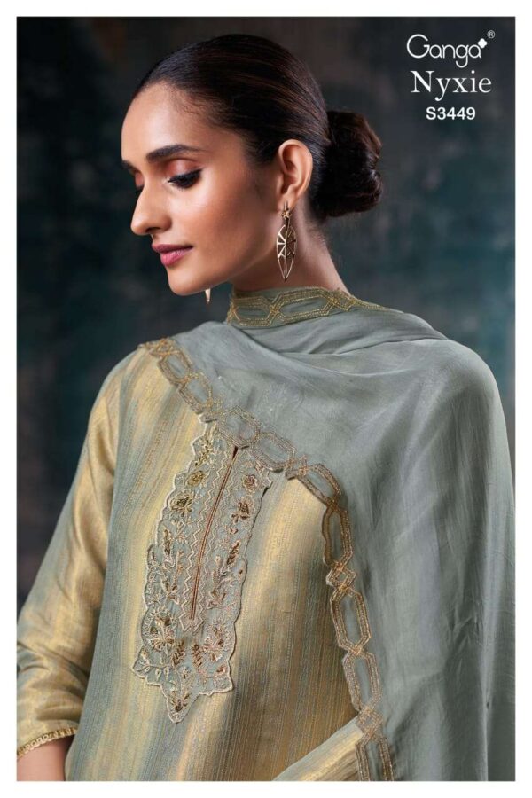 My Fashion Road Ganga Fashion Nyxie Partywear Style Kanjivaram Silk Suit | S3449 – A