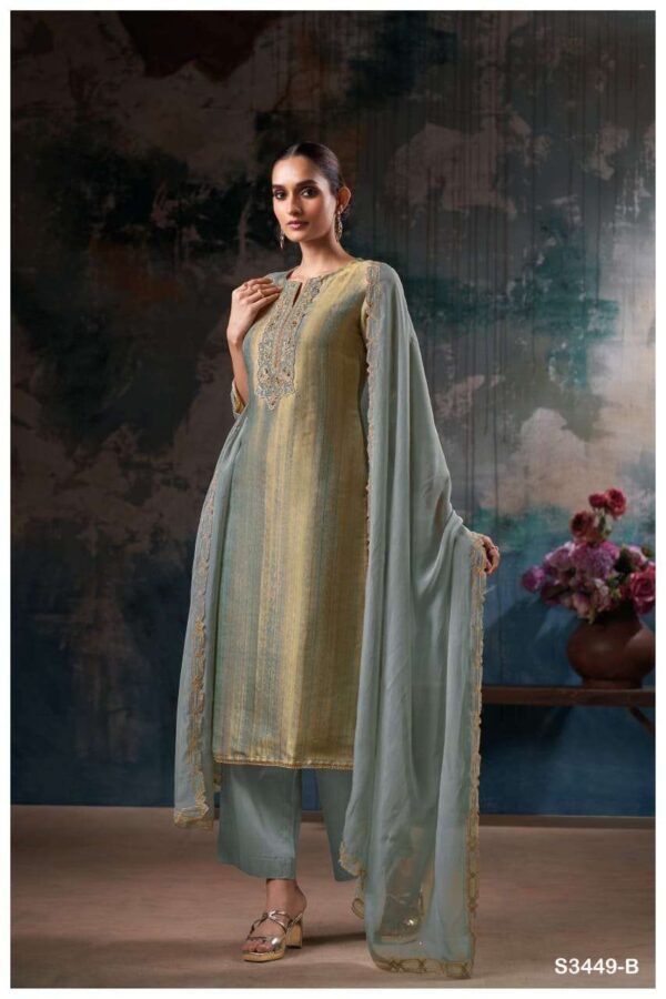 My Fashion Road Ganga Fashion Nyxie Partywear Style Kanjivaram Silk Suit | S3449 – A