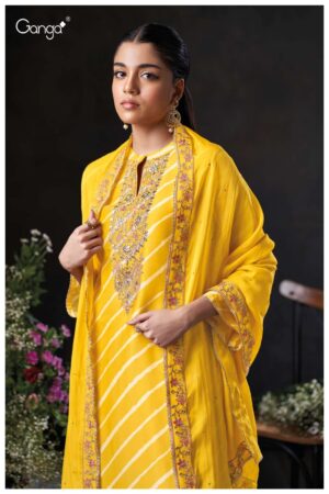 My Fashion Road Ganga Fashion Perlina Pure Bemberg Silk Designs Suit | S3909 -A
