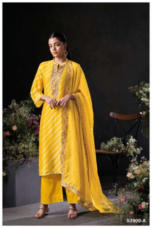 My Fashion Road Ganga Fashion Perlina Pure Bemberg Silk Designs Suit | S3909 -A