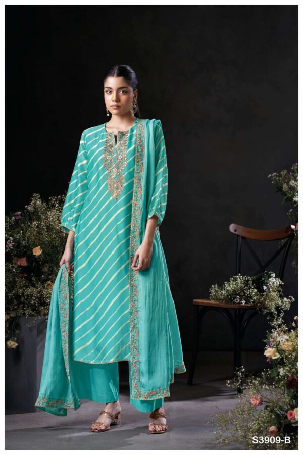 My Fashion Road Ganga Fashion Perlina Pure Bemberg Silk Designs Suit | S3909 – B