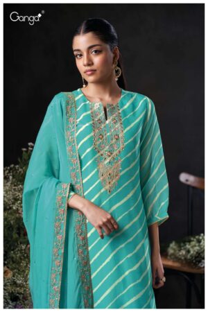 My Fashion Road Ganga Fashion Perlina Pure Bemberg Silk Designs Suit | S3909 – B