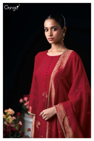 My Fashion Road Ganga Fashion Sidra Designer Viscose Woven Silk Suit | S3947 – F