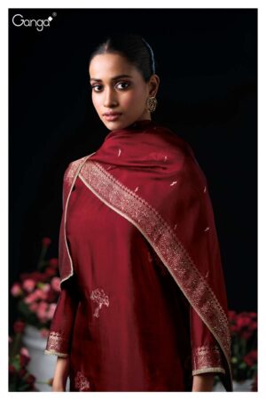 My Fashion Road Ganga Fashion Sidra Designer Viscose Woven Silk Suit | S3947 – C