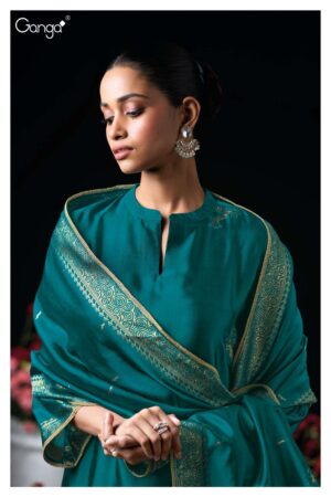 My Fashion Road Ganga Fashion Sidra Designer Viscose Woven Silk Suit | S3947 – B