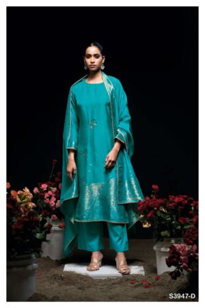 My Fashion Road Ganga Fashion Sidra Designer Viscose Woven Silk Suit | S3947 – D