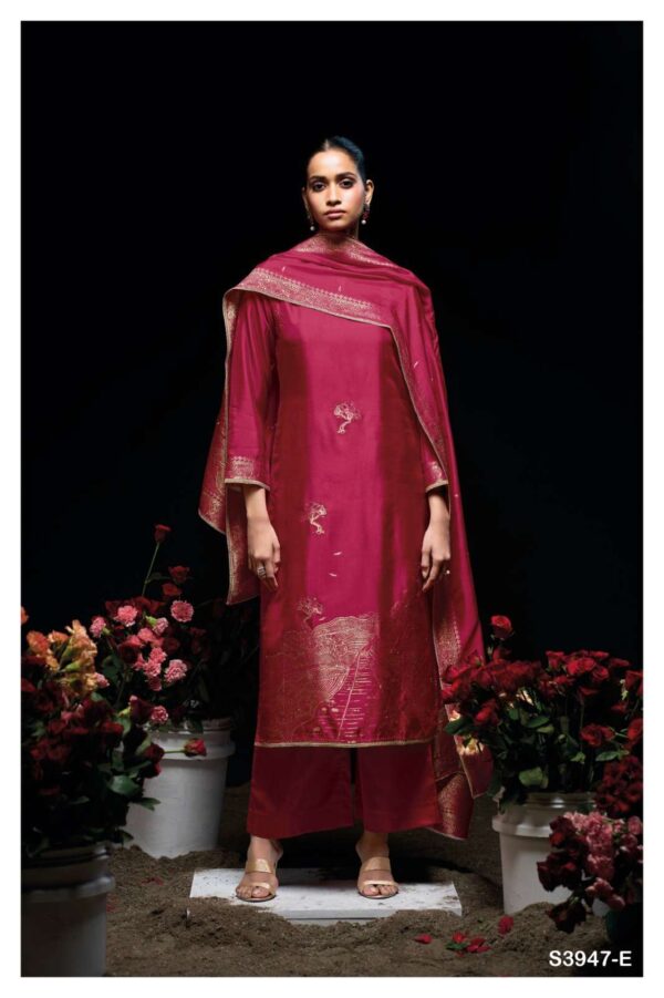 My Fashion Road Ganga Fashion Sidra Designer Viscose Woven Silk Suit | S3947 – E
