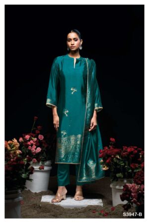 My Fashion Road Ganga Fashion Sidra Designer Viscose Woven Silk Suit | S3947 – B