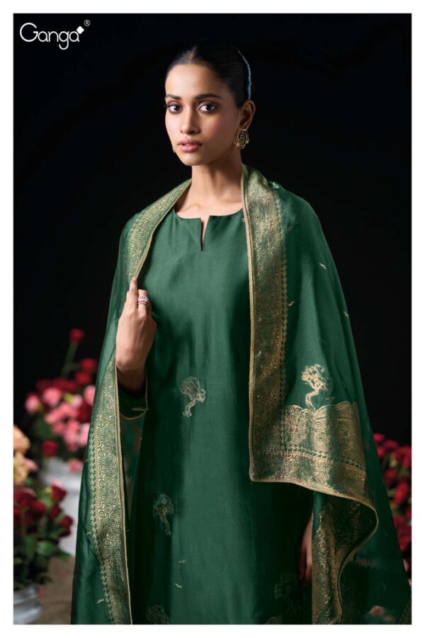 My Fashion Road Ganga Fashion Sidra Designer Viscose Woven Silk Suit | S3947 – A
