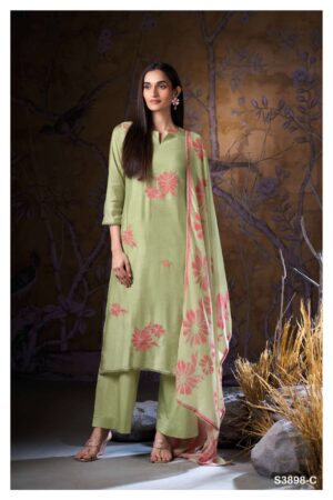 My Fashion Road Ganga Fashion Sivah Pure Bemberg Silk Exclusive Suit | S3898 – C