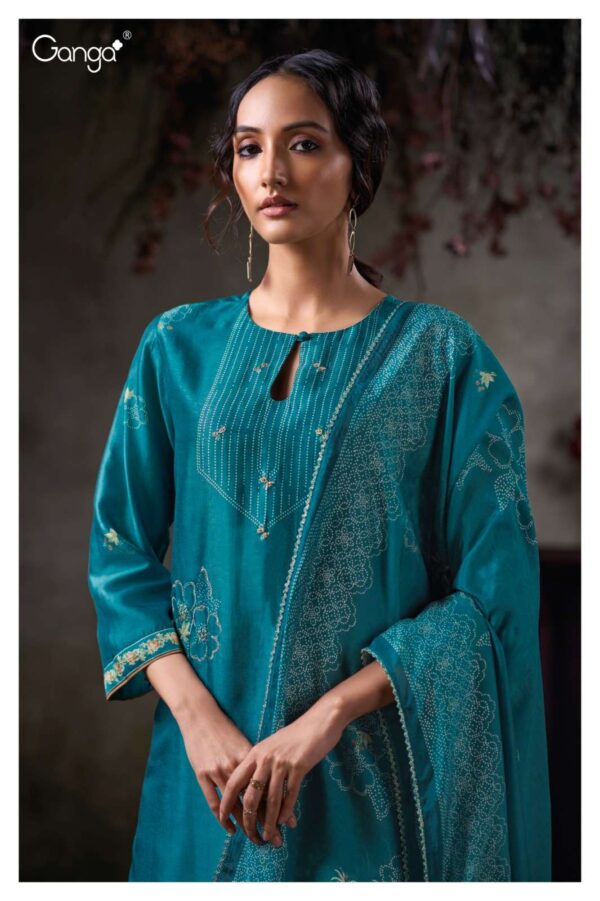 My Fashion Road Ganga Fashion Virelza Fancy Russian Silk Ladies Suit | S3864 – A