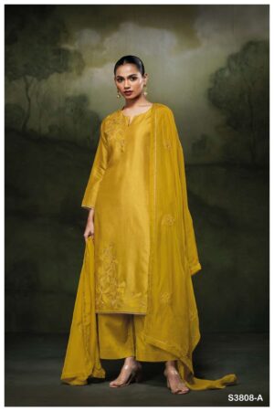 My Fashion Road Ganga Fashion Vrishi Premium Designs Russian Silk Suit | S3808 – A