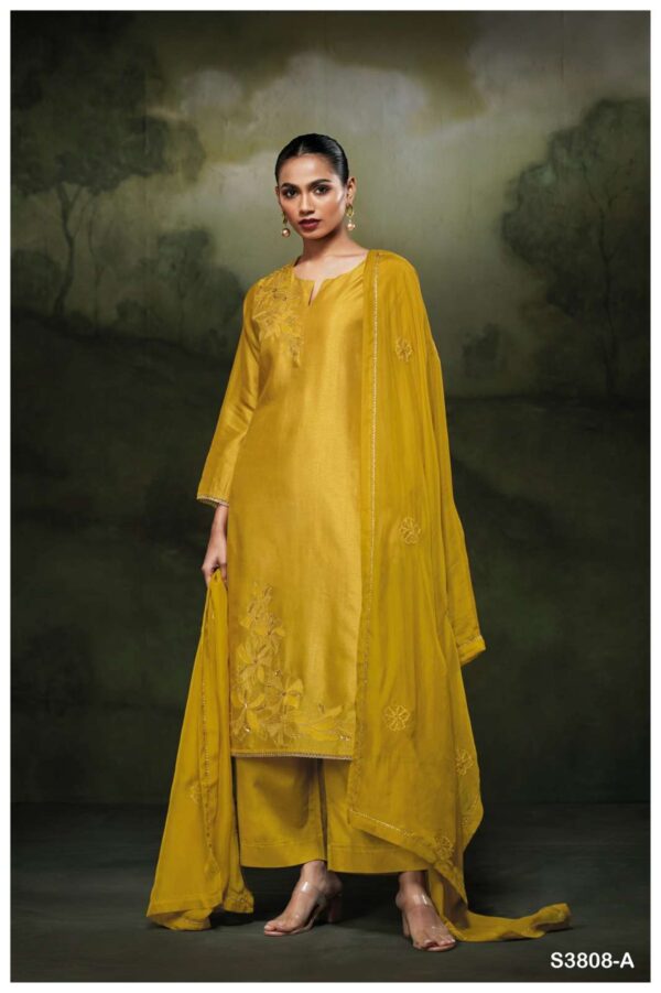 My Fashion Road Ganga Fashion Vrishi Premium Designs Russian Silk Suit | S3808 – A