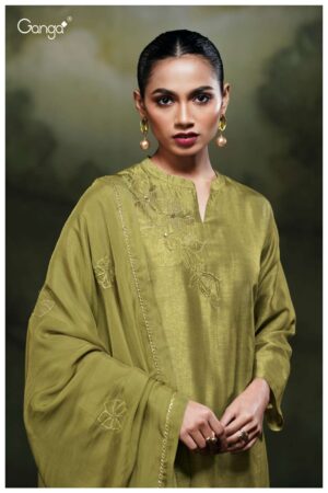 My Fashion Road Ganga Fashion Vrishi Premium Designs Russian Silk Suit | S3808 – B