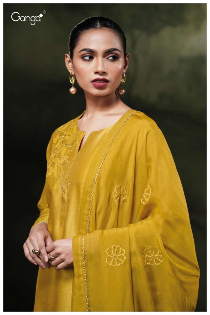 My Fashion Road Ganga Fashion Vrishi Premium Designs Russian Silk Suit | S3808 – A