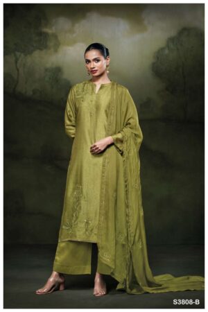 My Fashion Road Ganga Fashion Vrishi Premium Designs Russian Silk Suit | S3808 – B