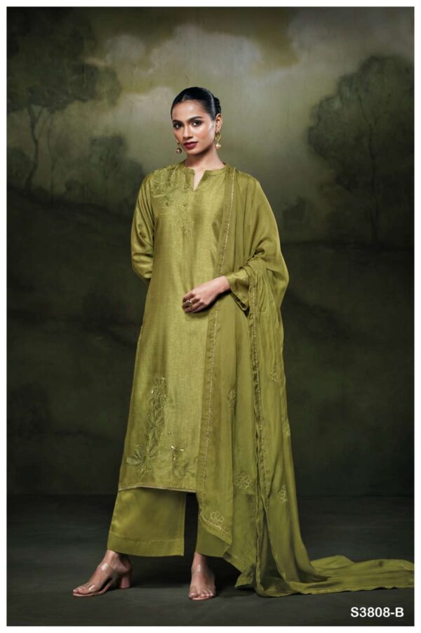My Fashion Road Ganga Fashion Vrishi Premium Designs Russian Silk Suit | S3808 – B
