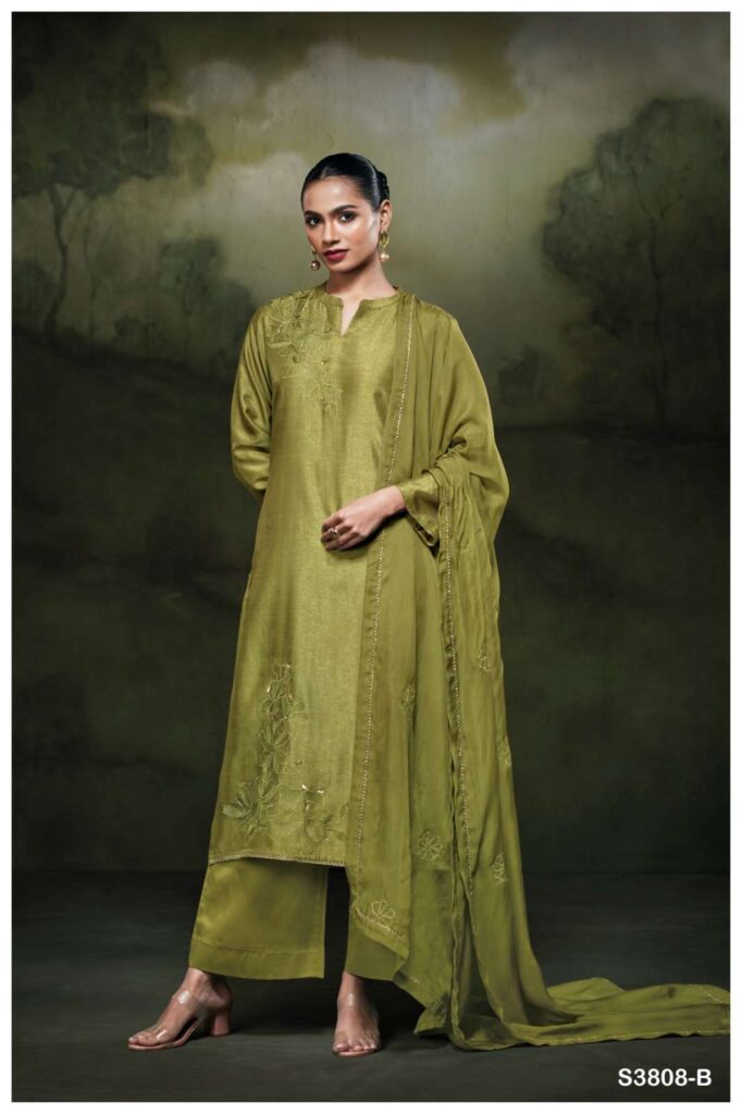 My Fashion Road Ganga Fashion Vrishi Premium Designs Russian Silk Suit | S3808 – B