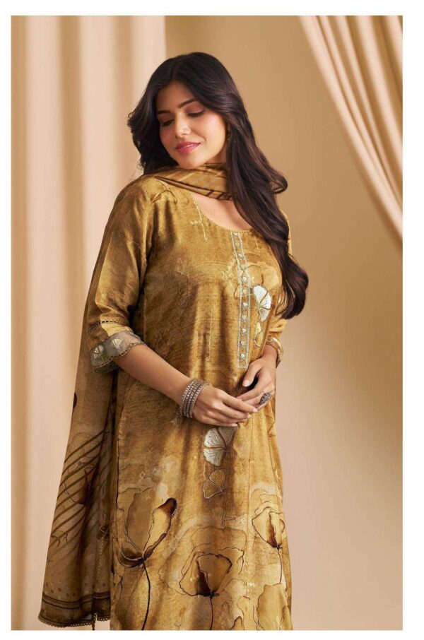 My Fashion Road Jay Vijay Hirva Fancy Silk Exclusive Latest Suit | 3255 – C