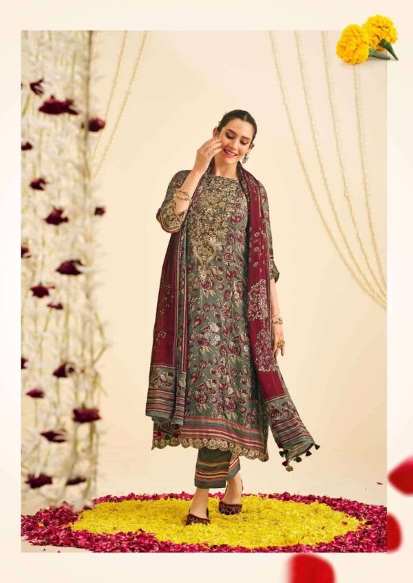 My Fashion Road Jay Vijay Kavira Exclusive Designer Muslin Silk Suit | 10426
