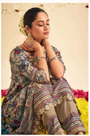 My Fashion Road Jay Vijay Kavira Exclusive Designer Muslin Silk Suit | 10421