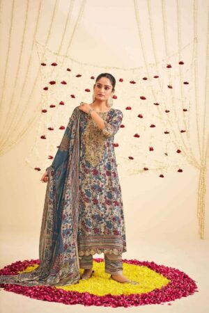 My Fashion Road Jay Vijay Kavira Exclusive Designer Muslin Silk Suit | 10421
