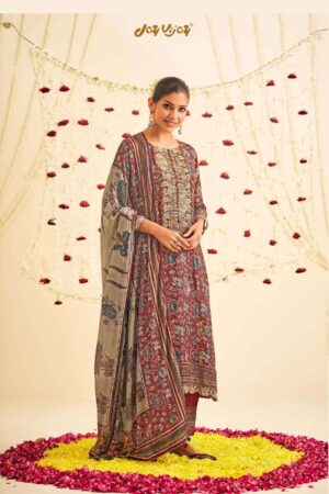 My Fashion Road Jay Vijay Kavira Exclusive Designer Muslin Silk Suit | 10422