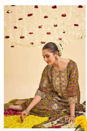 My Fashion Road Jay Vijay Kavira Exclusive Designer Muslin Silk Suit | 10423