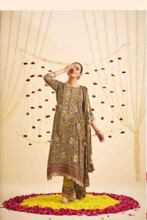 My Fashion Road Jay Vijay Kavira Exclusive Designer Muslin Silk Suit | 10423