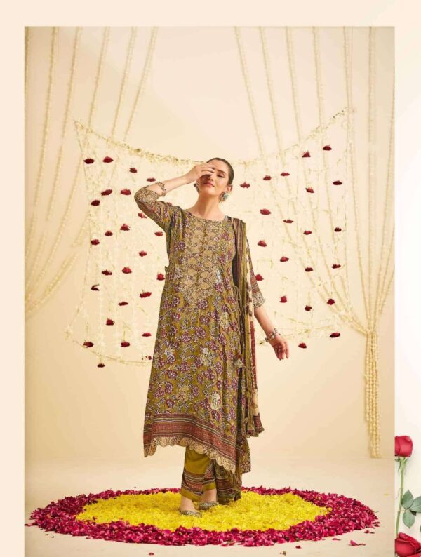 My Fashion Road Jay Vijay Kavira Exclusive Designer Muslin Silk Suit | 10423