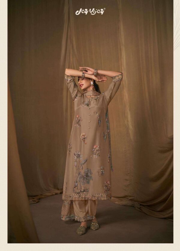 My Fashion Road Jay Vijay Lehr Fancy Designer Silk Latest Suit | 10385